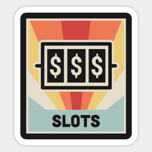 Vintage Style Slot Machine Design Sticker